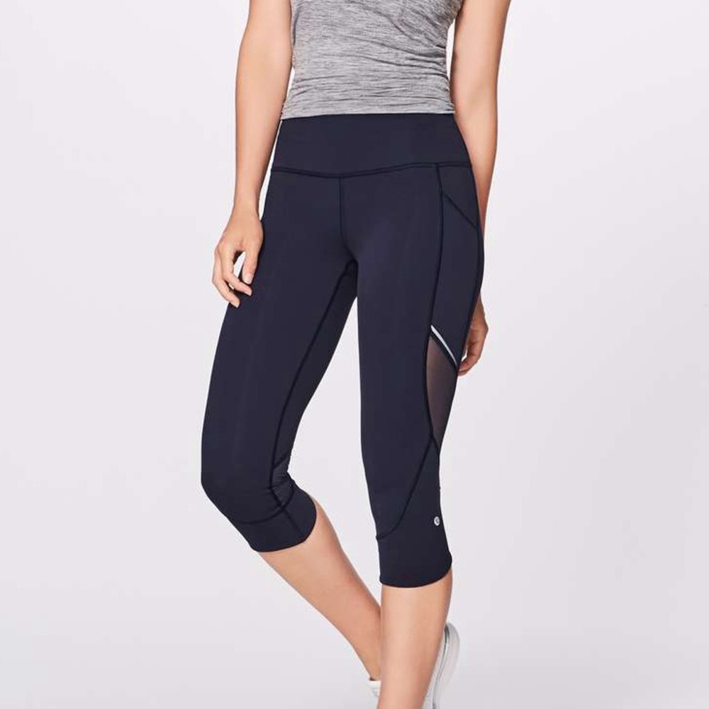 Blue Lululemon Cropped Leggings